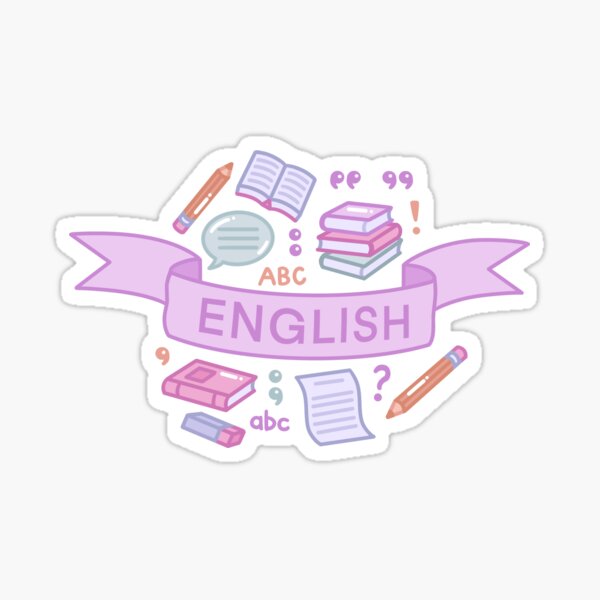 "English" Sticker for Sale by Squyd Redbubble