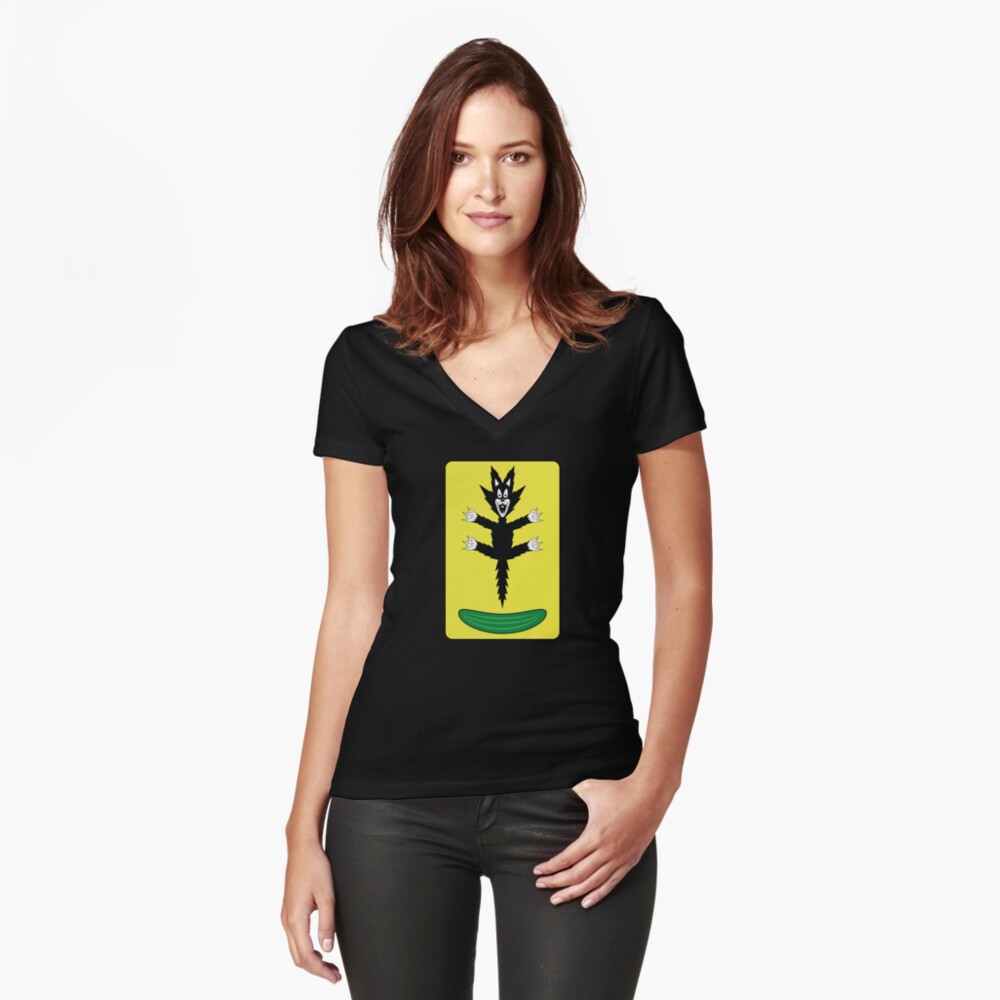 Item preview, Fitted V-Neck T-Shirt designed and sold by Catinorbit.