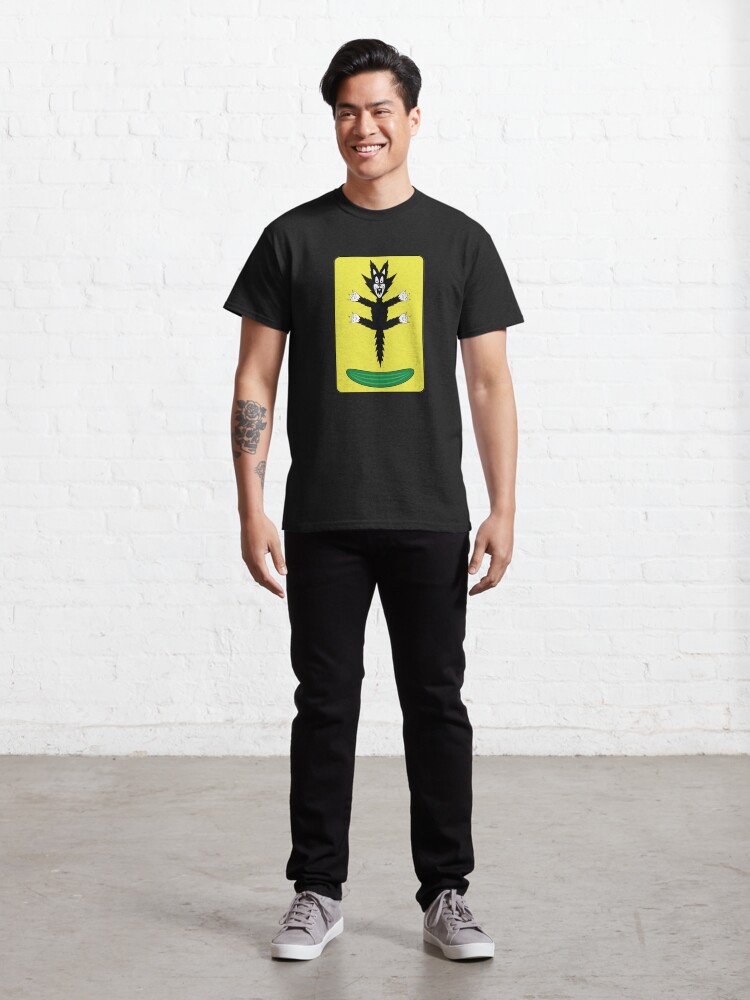 Thumbnail 3 of 7, Classic T-Shirt, Cat Scared of Cucumber / Zucchini funny cat t-shirt designed and sold by Catinorbit.