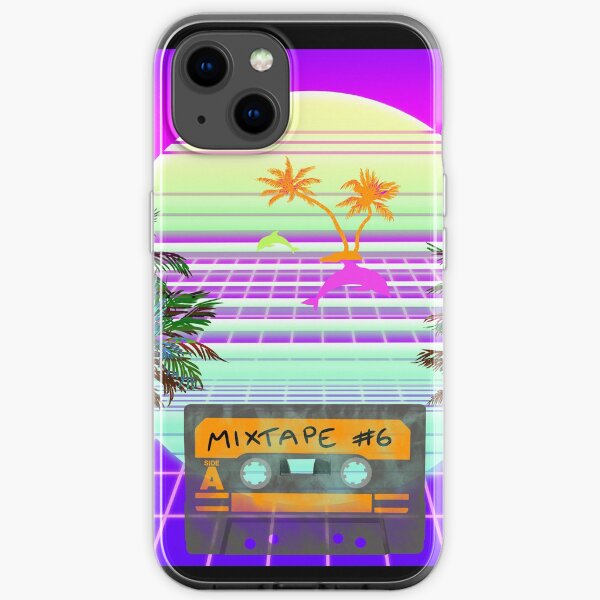 Synthwave Retrowave Beach Scene iPhone Soft Case