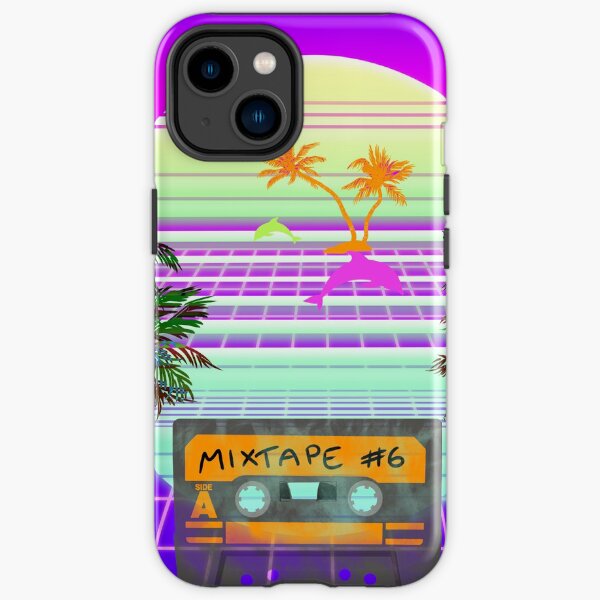 Synthwave Retrowave Beach Scene iPhone Tough Case