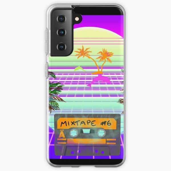 Synthwave Retrowave Beach Scene Samsung Galaxy Soft Case