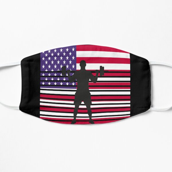 bodybuilding dumbbell usa flag workout musculation Mask