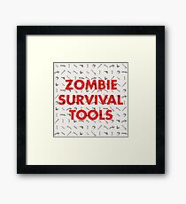 Zombie Survival Tools Framed Print
