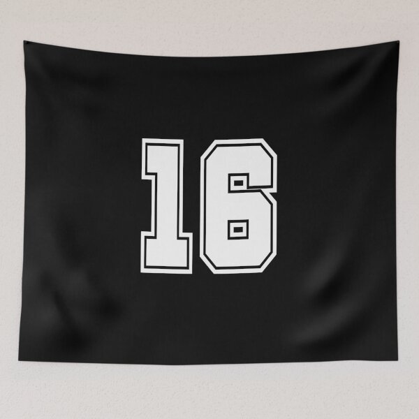 Item preview, 16 back number college style football soccer number designed and sold by GeogDesigns.