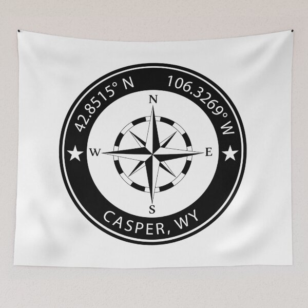 Item preview, Casper, Wyoming Geographical Coordinates designed and sold by TeeOhGraphics.