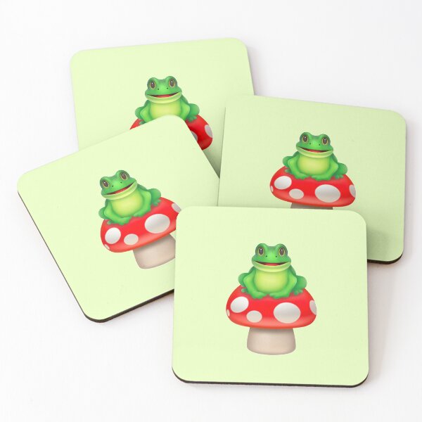Item preview, Cute Frog on Mushroom Emoji designed and sold by The-Mage.