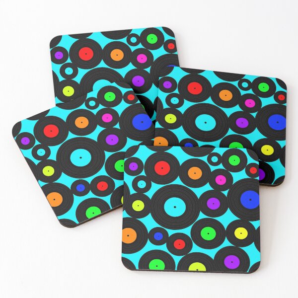 Item preview, Record Album Retro Pattern Rock Hip Hop Rap Turntable Blue designed and sold by Draculaura2009.