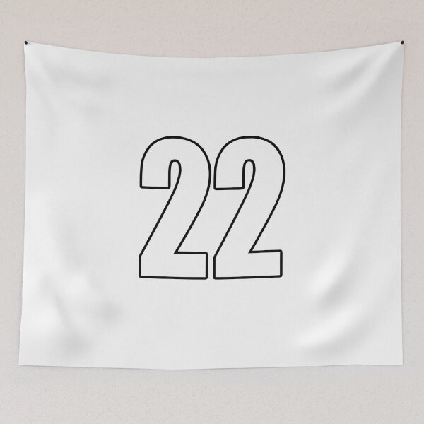 Item preview, 22 number twenty two shirt number soccer sport designed and sold by GeogDesigns.