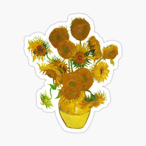 Sunflowers - Van Gogh Sticker for Sale by Annreck Wallen