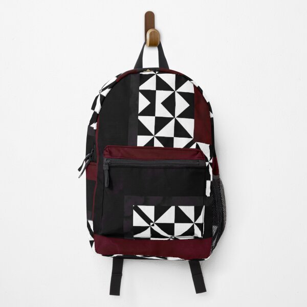 Item preview, Ruby Red Marble w/ Blk & White Geometrical Pattern Insert designed and sold by Sheila Wenzel Ganny.