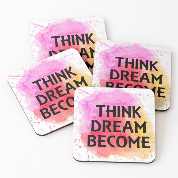 Item preview, Think Dream Become Inspirational Wearable Art Message designed and sold by Rightbrainwoman.