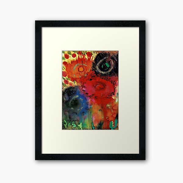 Floral sign language Framed Art Print