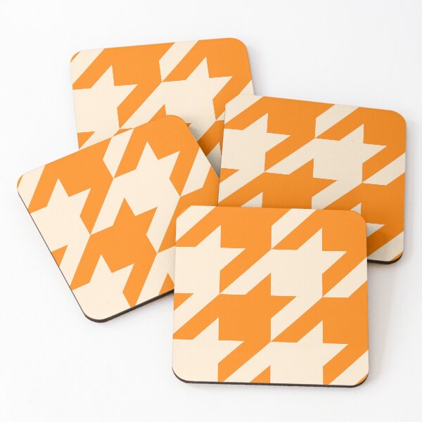 Item preview, Fun Orange Houndstooth  designed and sold by Moyanana.