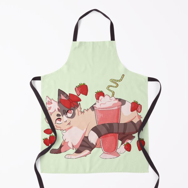 Item preview, Strawberry Milkshake Cat designed and sold by PanfriedArtShop.
