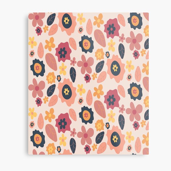Quirky Flowers Metal Print