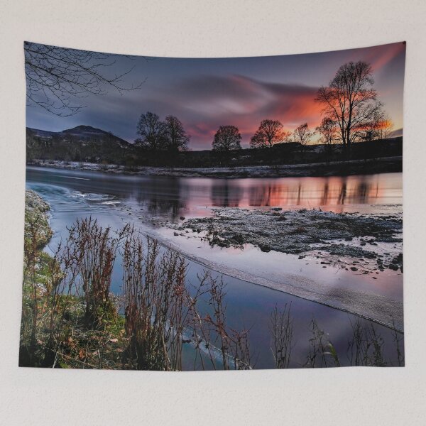 Item preview, Winter Sunset over the River Tweed, Gattonside, Scottish Borders designed and sold by yourscotborders.