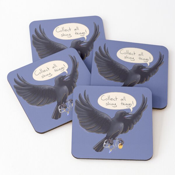 Item preview, Crow says Collect All Shiny Things designed and sold by Burning Bee Illustration.