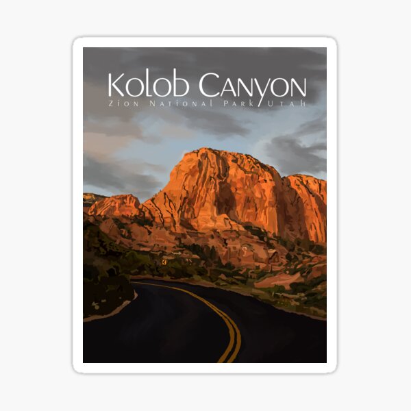 Vista previa del artículo con la obra «Pegatina Cañón de Kolob», diseñado y vendido por Hunterbogar.