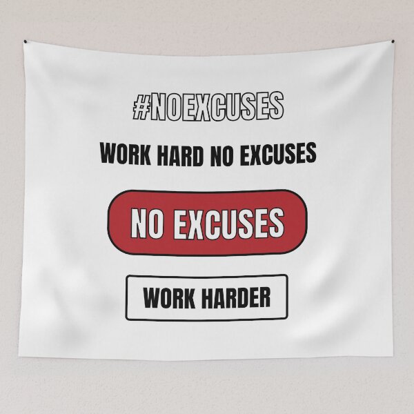 Item preview, Work hard no excuses sticker pack designed and sold by Inspirationmotivation.