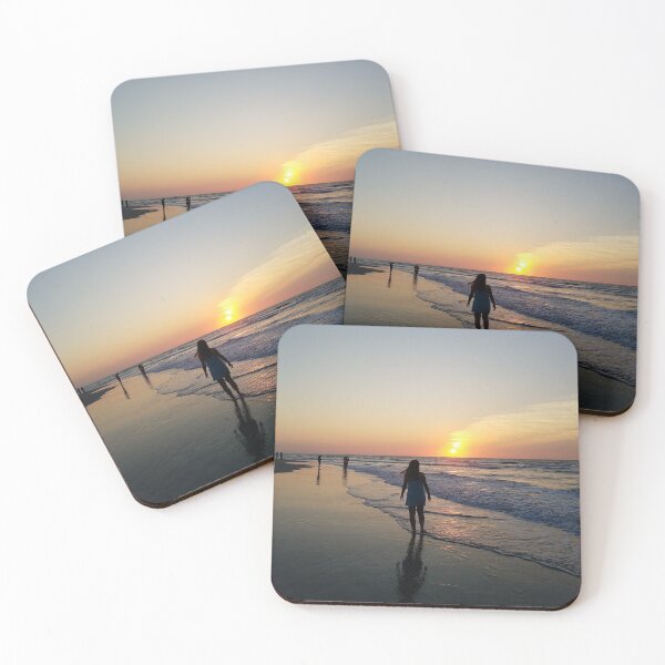 Item preview, Sunrise with a girl on the beach designed and sold by Hisbestwork.