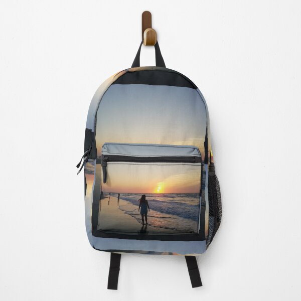 Item preview, Sunrise with a girl on the beach designed and sold by Hisbestwork.