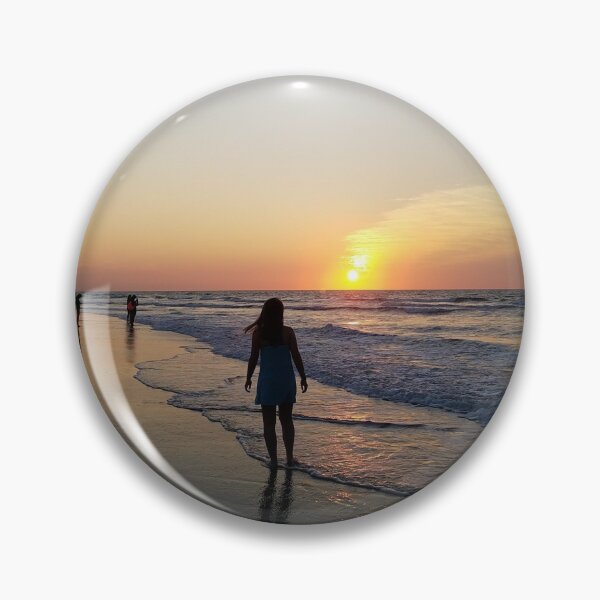 Item preview, Sunrise with a girl on the beach designed and sold by Hisbestwork.