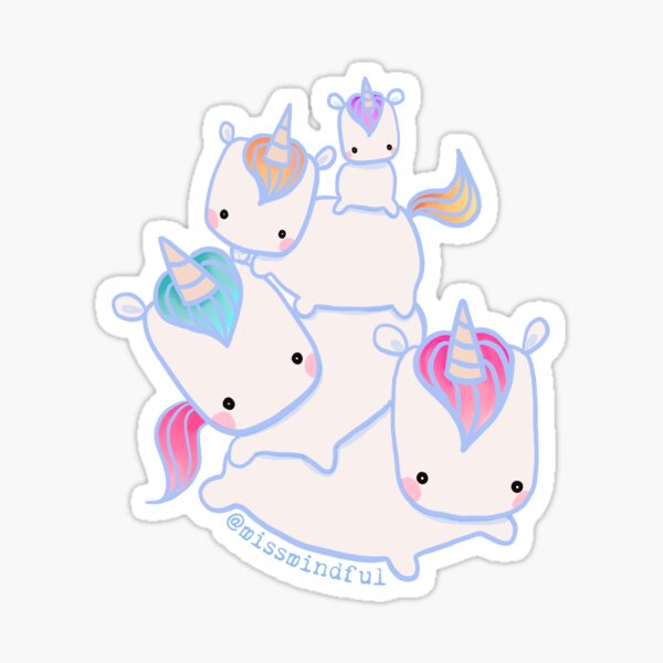 Unicorn Family Pile Sticker