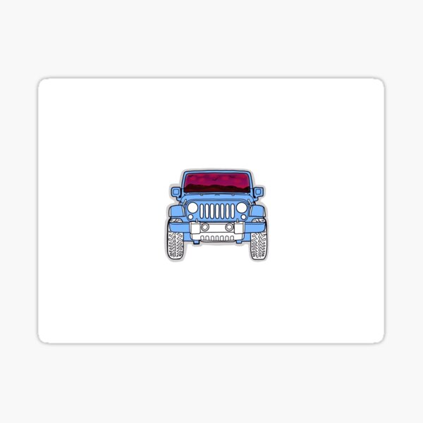 "Blue Jeep Sticker" Sticker for Sale by kaelansdesigns Redbubble