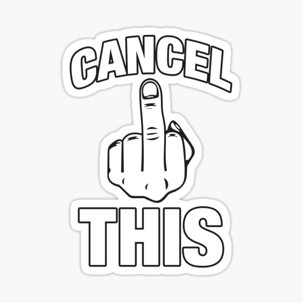 Abbrechen - Mittelfinger Sticker