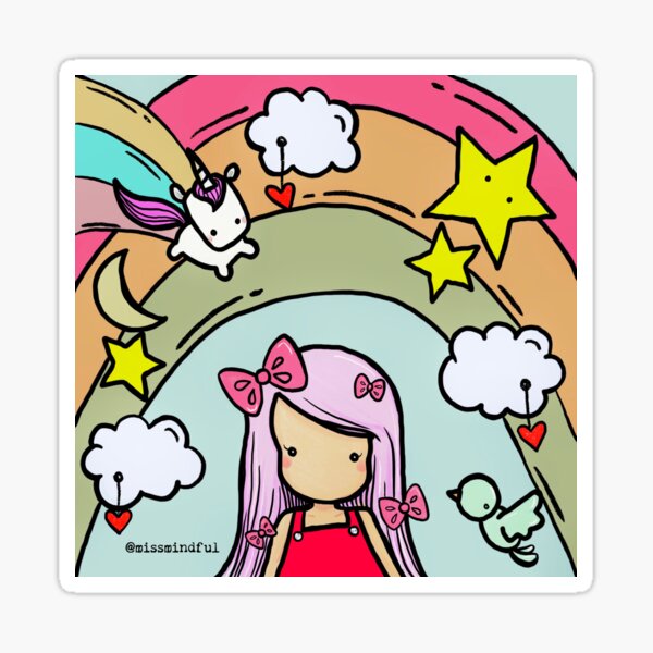 Miss Mindful's Happy World Sticker