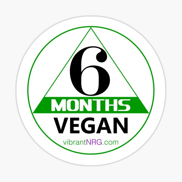 6 Months VEGAN Sticker