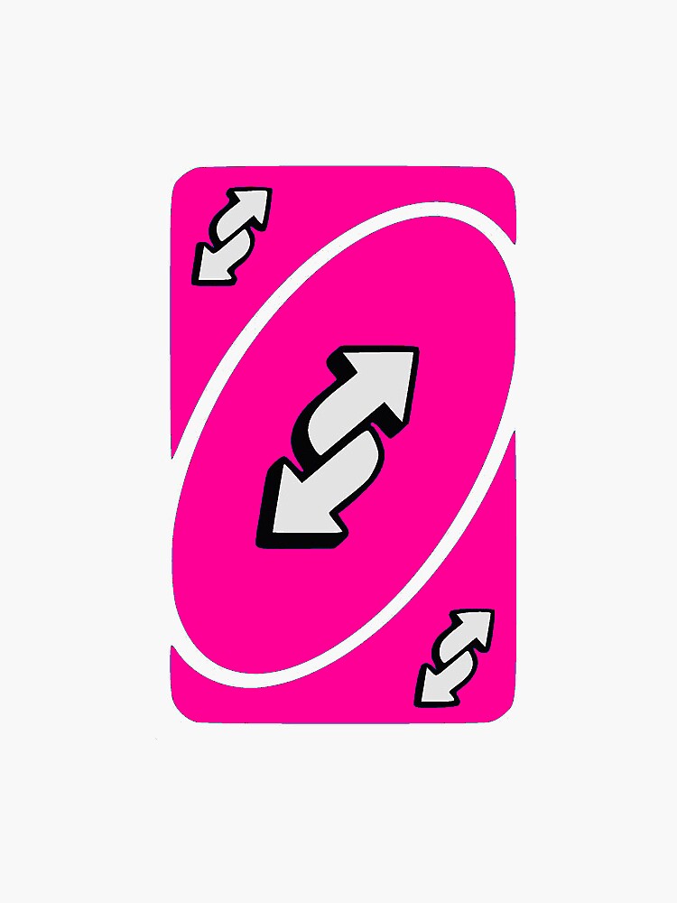 Pink Uno Reverse Card Credit Card SMART Sticker Skin Decal, Card