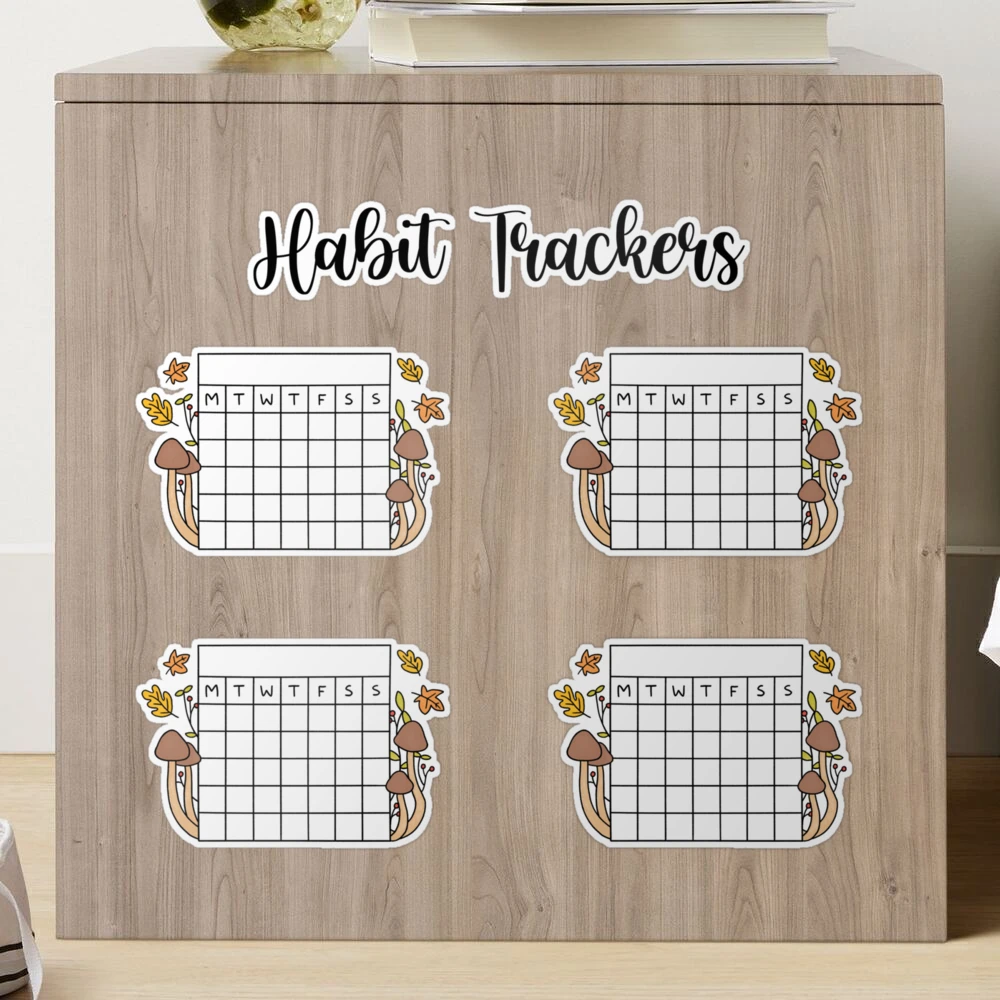 Autumn Mushroom Habit Trackers for Bullet Journaling Sticker for Sale by  noryushi