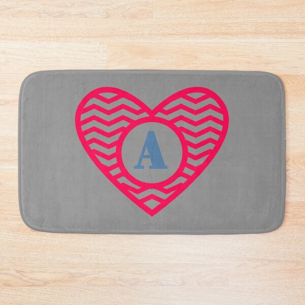 Item preview, Chevron Heart With Initial A Novelty graphic designed and sold by nikkidawn74.