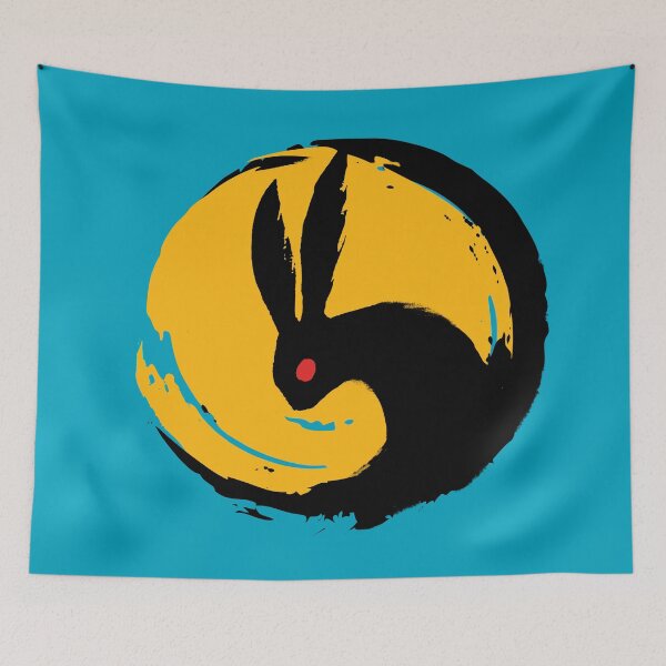 Item preview, Rabbit Moon - Black and Yellow Variant designed and sold by WishingInkwell.