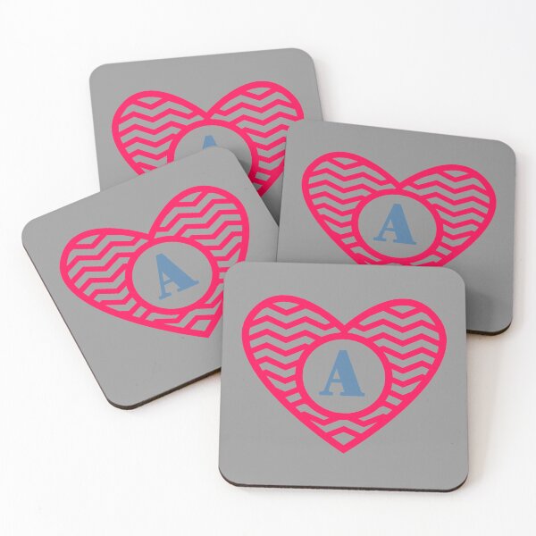 Item preview, Chevron Heart With Initial A Novelty graphic designed and sold by nikkidawn74.