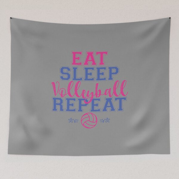 Item preview, Eat Sleep Volleyball Repeat Love Sports Team Mom print designed and sold by nikkidawn74.