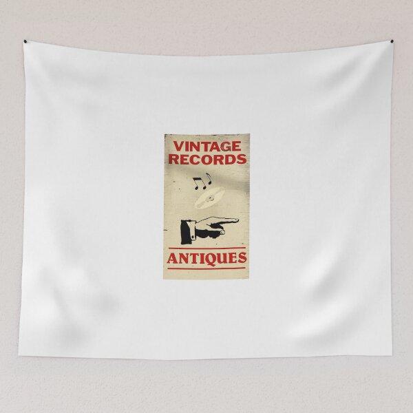 Item preview, Vintage Antiques Record Sign designed and sold by 31images.