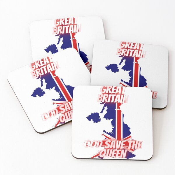 Item preview, Great Britain God Save The Queen Flag Map Design designed and sold by TheHappyK.