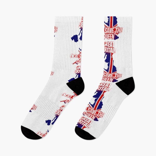 Item preview, Great Britain God Save The Queen Flag Map Design designed and sold by TheHappyK.