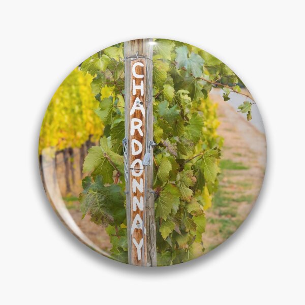 Item preview, Chardonnay Sign in Autumn Vineyard designed and sold by Amy Mitchell.