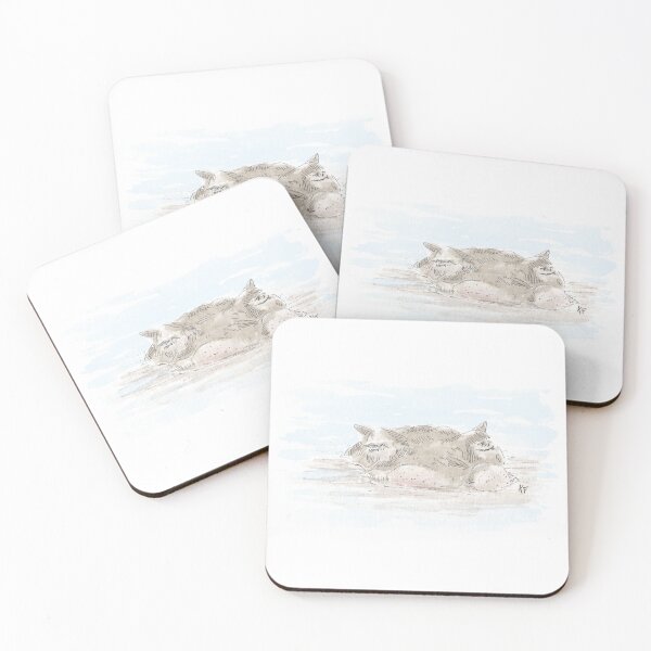 Item preview, Hippopotamus Watercolor (01) designed and sold by PaintingsByKF.