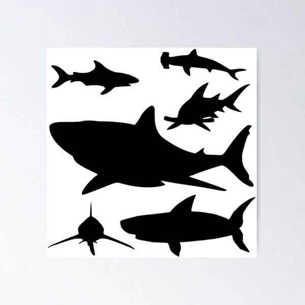 Item preview, shark silhouette 1 designed and sold by GL Digital Artwork .