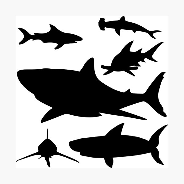 Item preview, shark silhouette 1 designed and sold by GL Digital Artwork .
