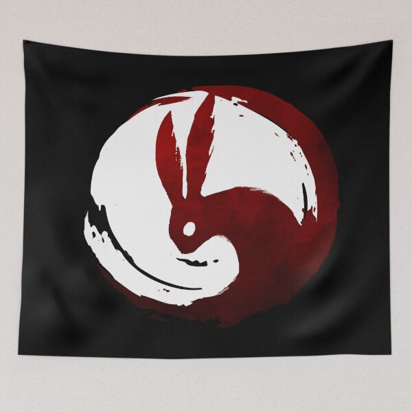 Item preview, Rabbit Moon - Red and White Variant designed and sold by WishingInkwell.