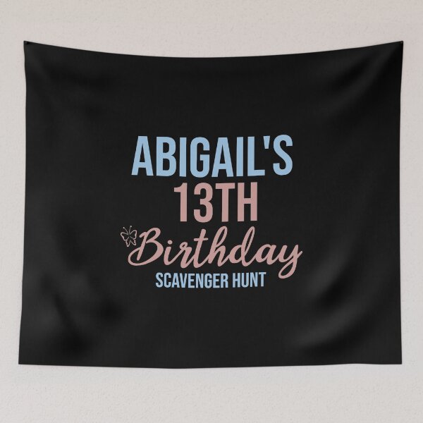 Item preview, Abigail's !3th Birthday Scavenger Hunt graphic designed and sold by nikkidawn74.