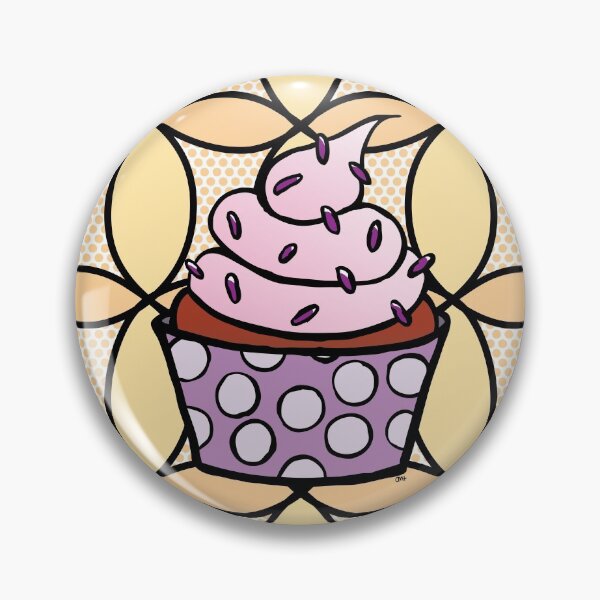 Item preview, Cupcake with Purple Sprinkles (Orange Background) designed and sold by FlyingDodo.