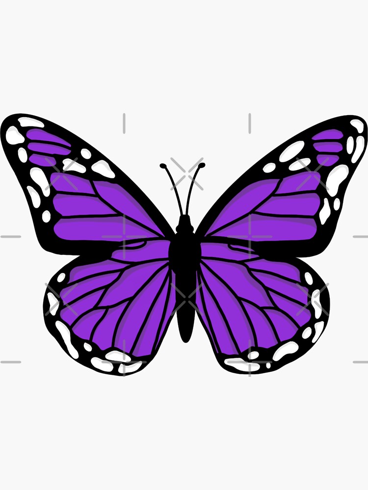 "Purple Butterfly" Sticker for Sale by CruzDesigns Redbubble