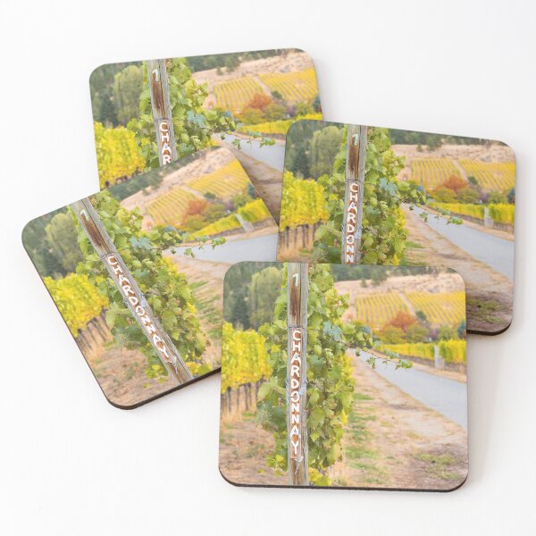 Item preview, Chardonnay Sign in Autumn Vineyard designed and sold by Amy Mitchell.